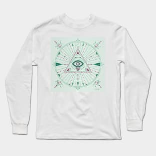 Evil Eye Mandala Long Sleeve T-Shirt